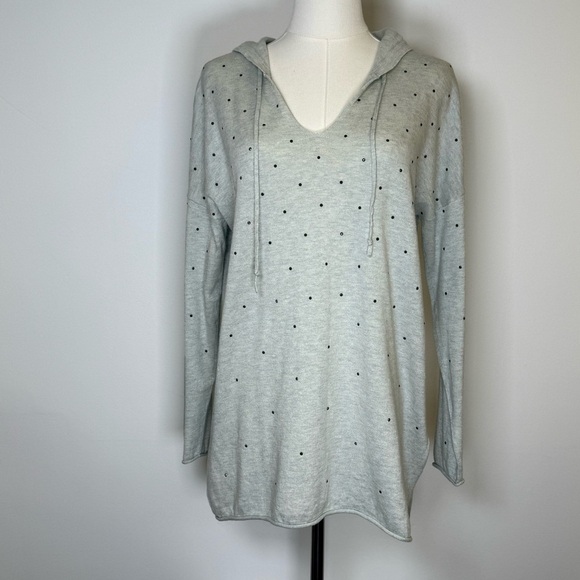 Nic + Zoe Soft Gray Twinkle Pullover Cashmere Cotton Blend Women’s Size Small - Picture 1 of 7